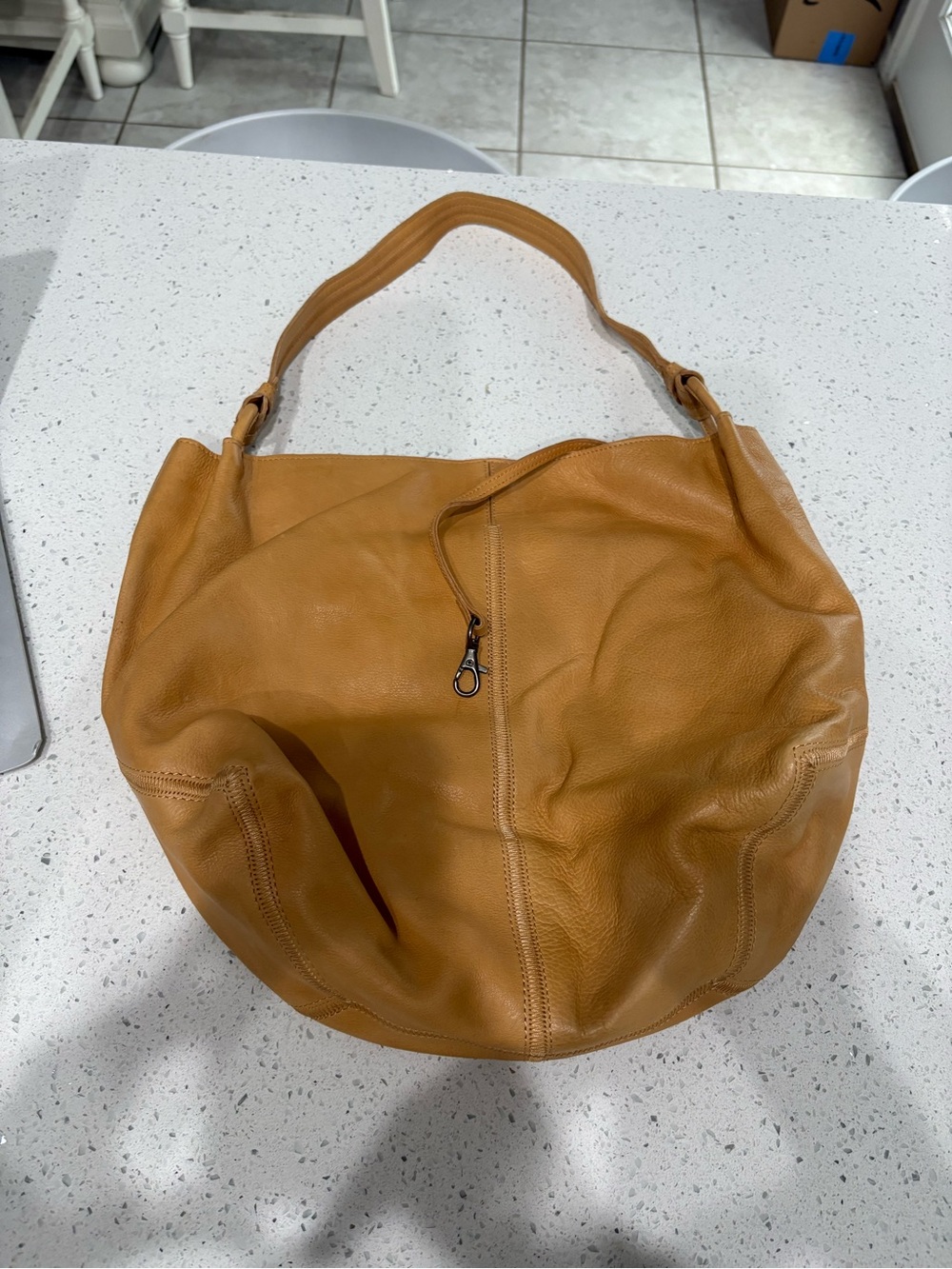 Latico USA Women’s Leather Hobo Bag in Tan